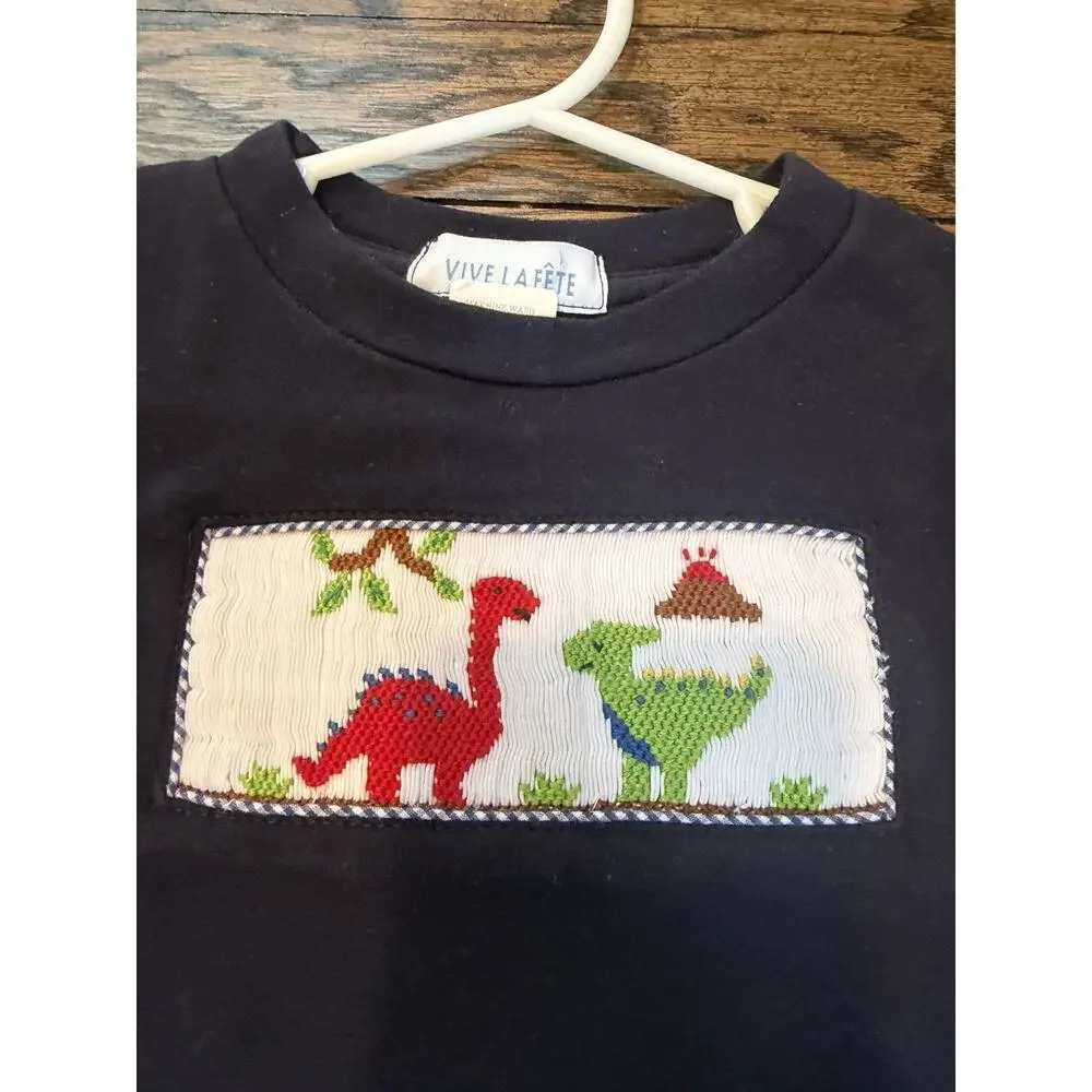 The Beaufort Bonnet Company smocked dinosaur